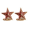 Запонки "Кремлевская звезда" (серебро 925 пробы /эмаль золотой красный) 